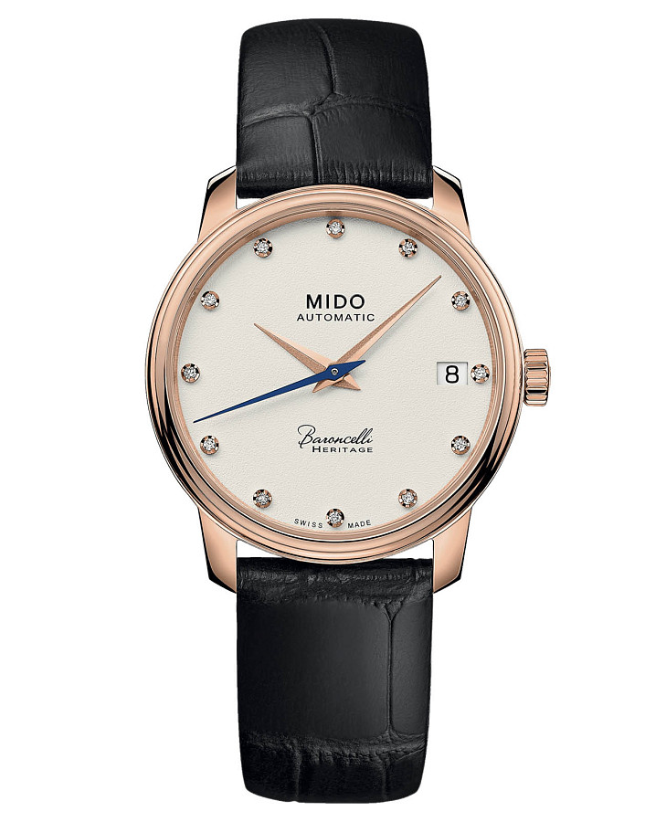 Часы Mido Baroncelli Heritage Lady M027.207.36.266.00 — женские, бежевый