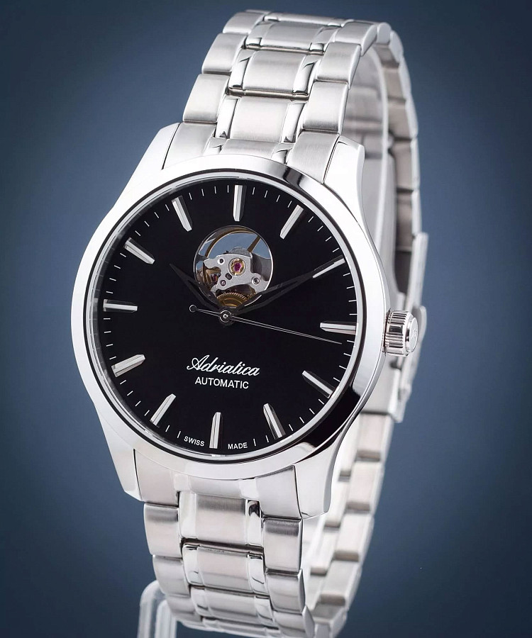 Часы Adriatica Automatic A8277.5114AO — механические, сталь металл
