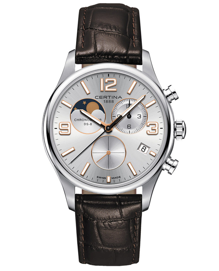 Часы Certina DS-8 Moon Phase C033.460.16.037.00 — мужские, серебристый