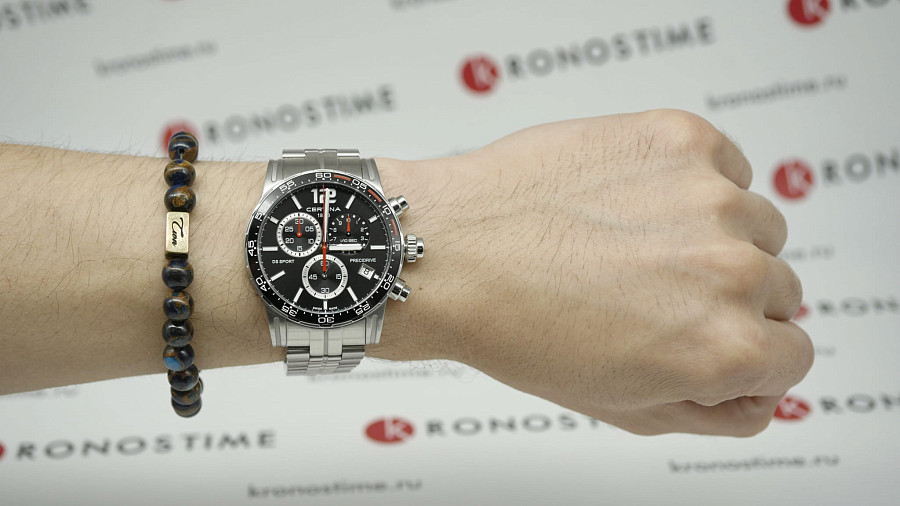 Часы Certina DS Sport Chronograph 1/10 sec C027.417.11.057.02 — кварцевые, сталь металл