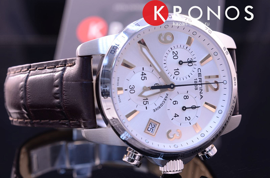 Часы Certina DS Podium Chronograph 1/10 sec C034.417.16.037.01 — сталь металл, Швейцария