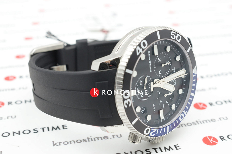 Часы Tissot Seastar 1000 Chronograph T120.417.17.051.02 — мужские, черный