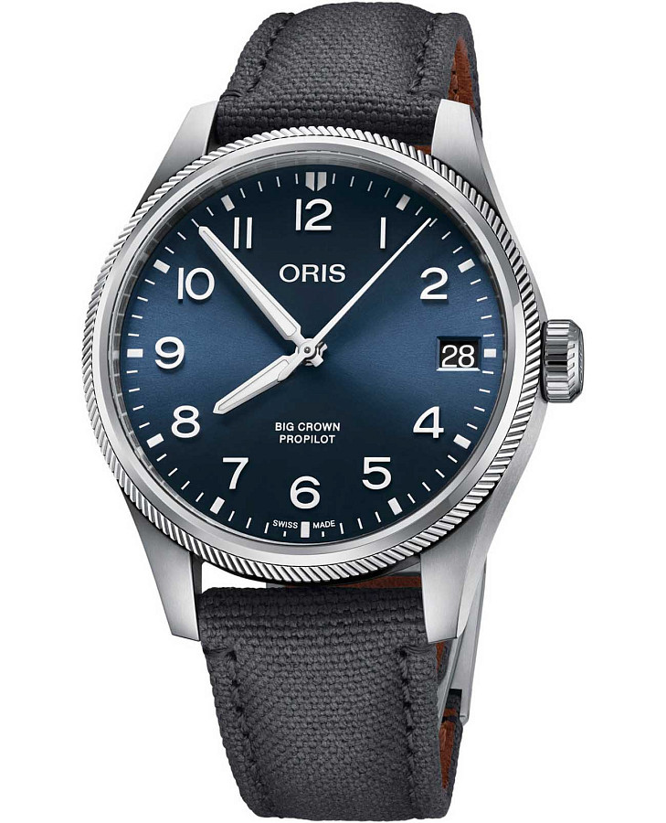 Часы Oris Propilot Big Crown Propilot Big Date 01 751 7761 4065-07 3 20 05LC — мужские, синий