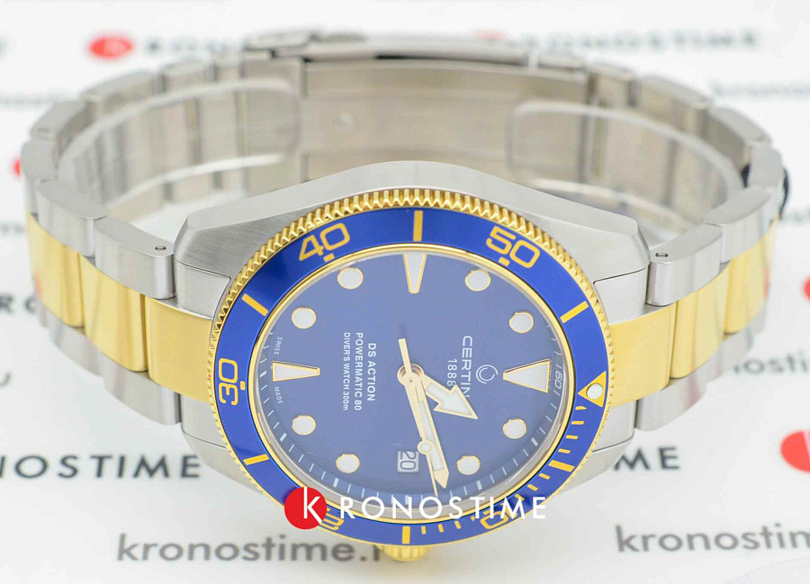 Часы Certina DS Action Diver Powermatic C032.807.22.041.10 — сталь c pvd покрытием, синий