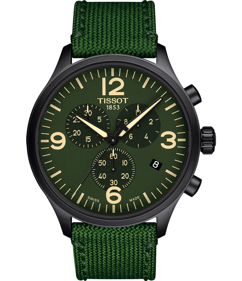 Часы Tissot Chrono XL T116.617.37.097.00 — мужские, зеленый