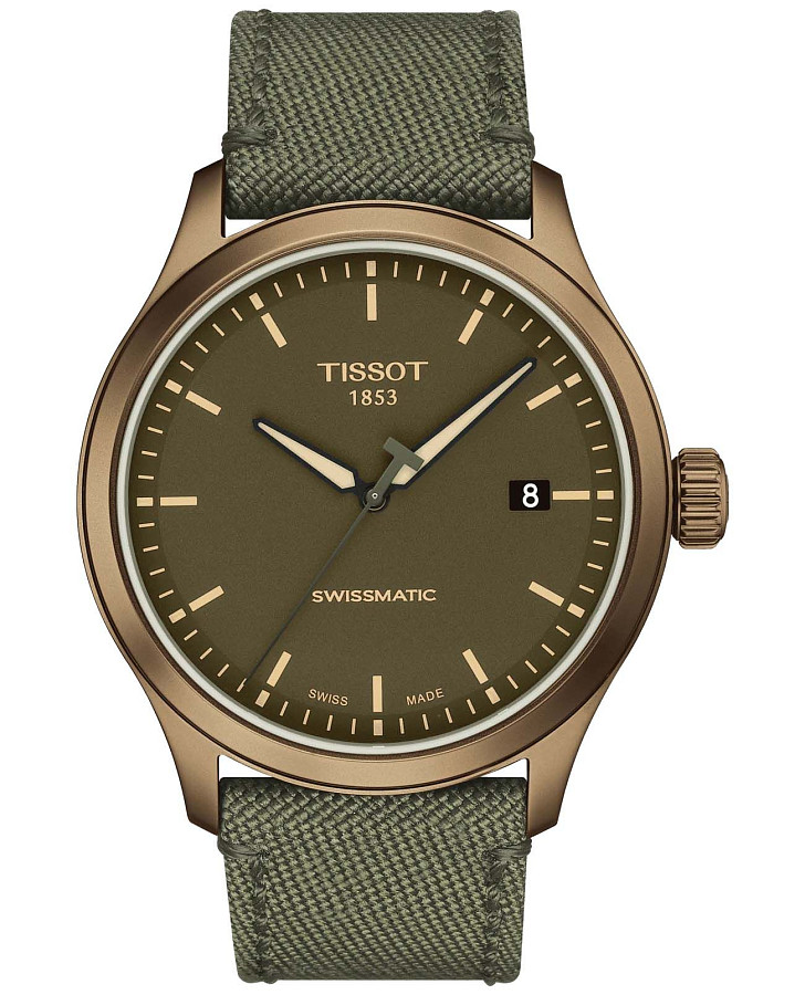 Часы Tissot Gent XL Swissmatic T116.407.37.091.00 — мужские, зеленый