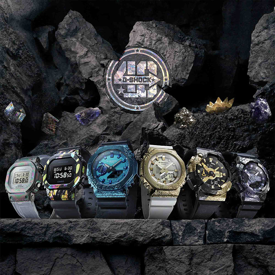 Часы Casio G-Shock GM-S5640GEM-7DR (GM-S5640GEM-7) — сталь металл пластик, пластик