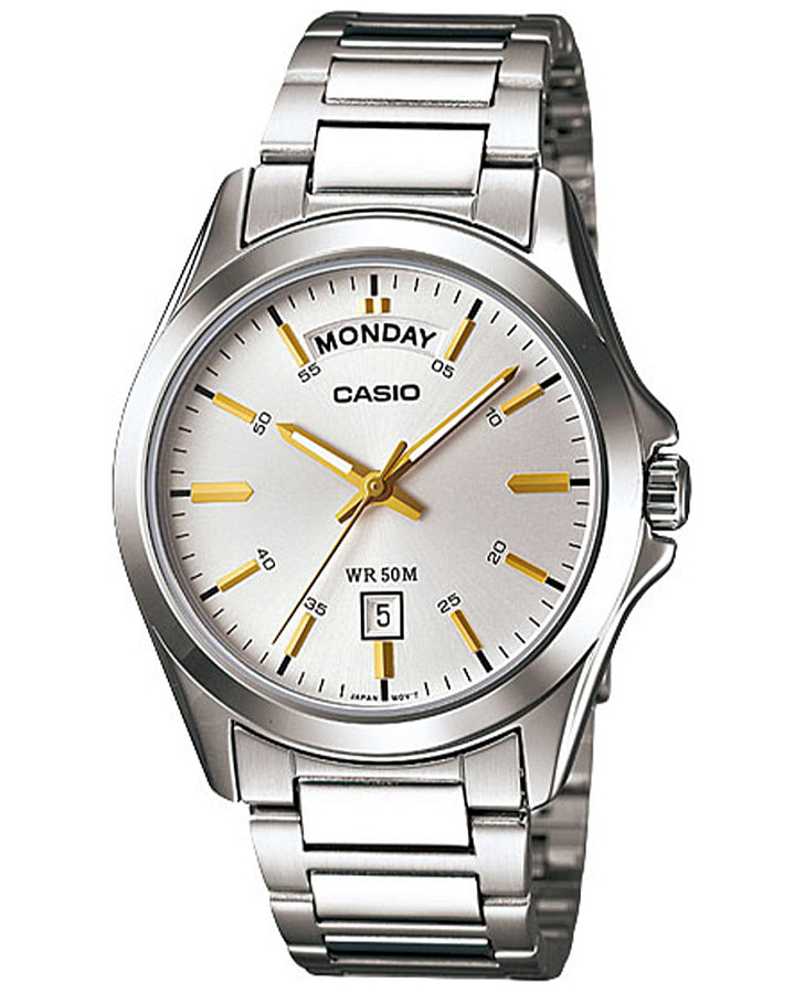 Часы Casio Collection MTP-1370D-7A2VDF (MTP-1370D-7A2) — мужские, серебристый