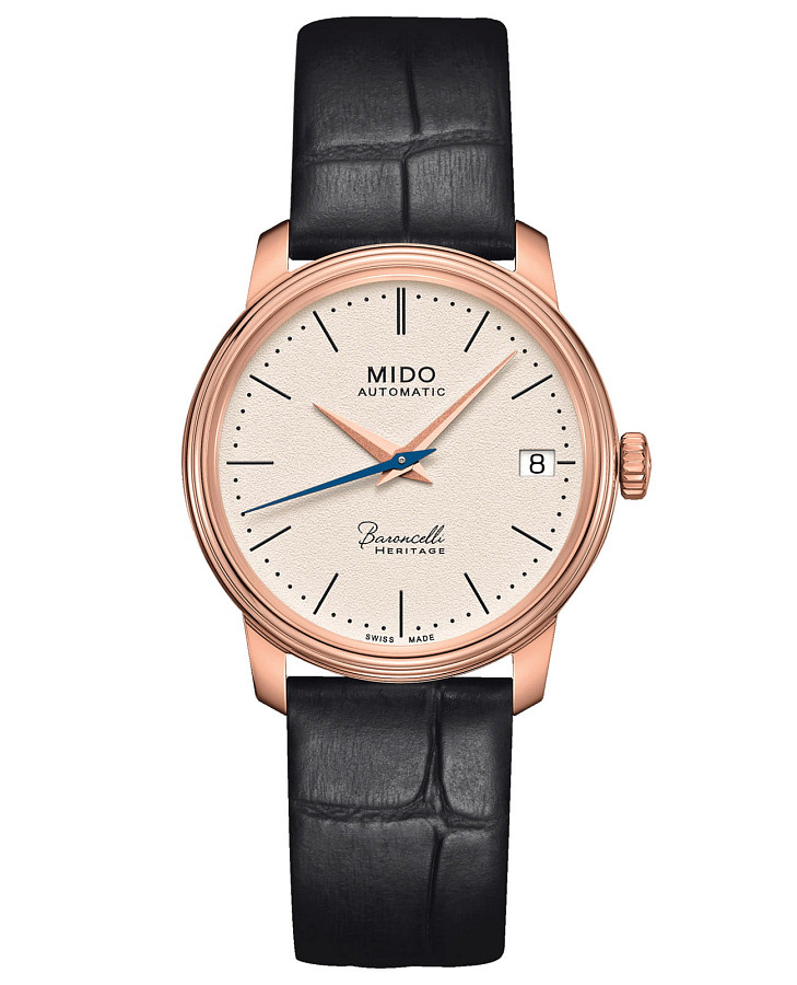 Часы Mido Baroncelli Heritage Lady M027.207.36.260.00 — женские, бежевый