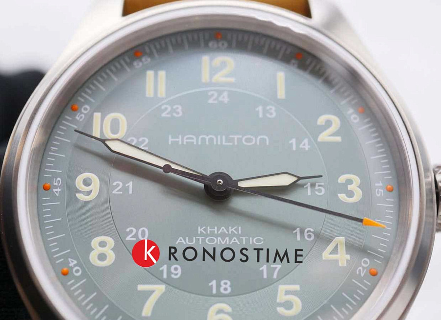 Часы Hamilton Khaki Field Titanium Auto H70545560 — кожаный, мужские