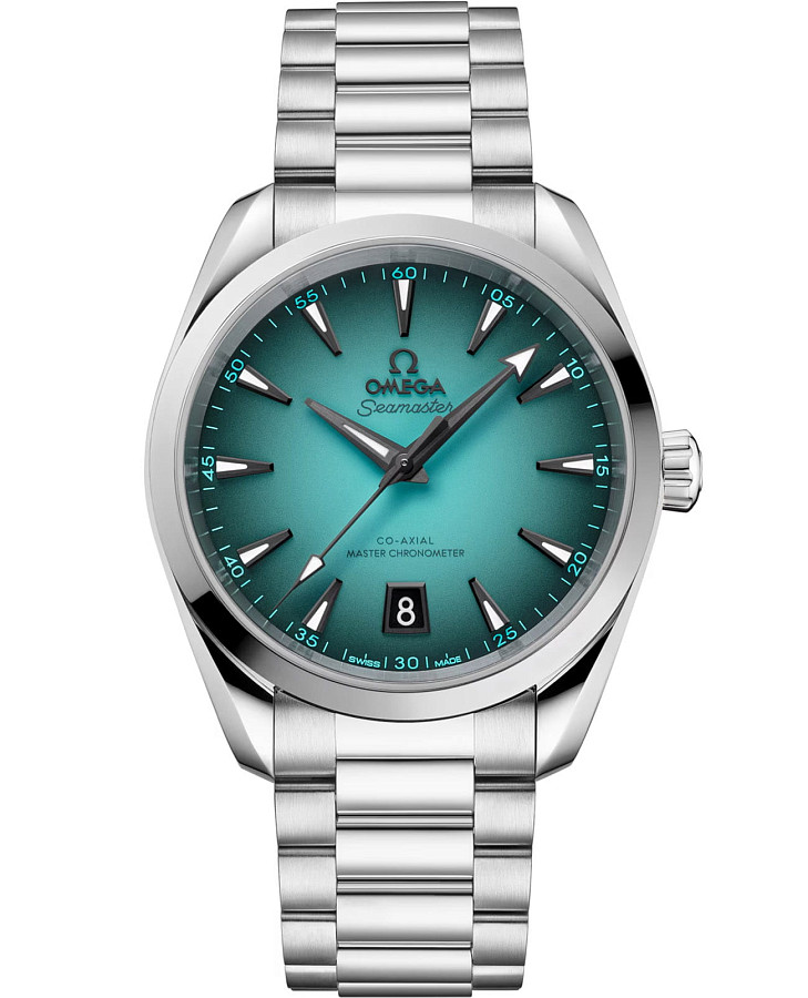 Часы Omega Seamaster Aqua Terra 220.10.38.20.03.005 — мужские, бирюзовый