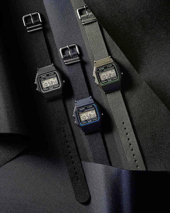 Часы Casio Collection F-91WF-2A — тканевый, женские