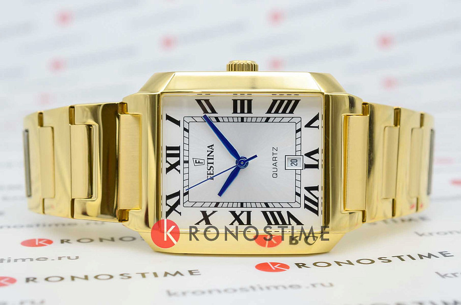 Часы Festina On The Square F20678/1 — кварцевые, металл сталь