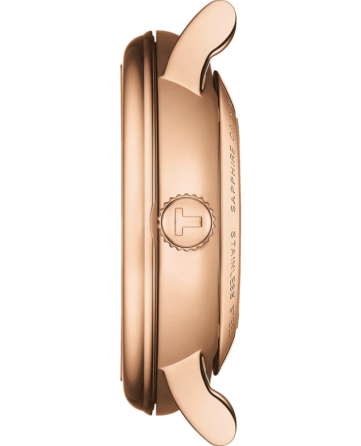 Часы Tissot Carson Premium Automatic Lady T122.207.36.033.00 — женские, коричневый