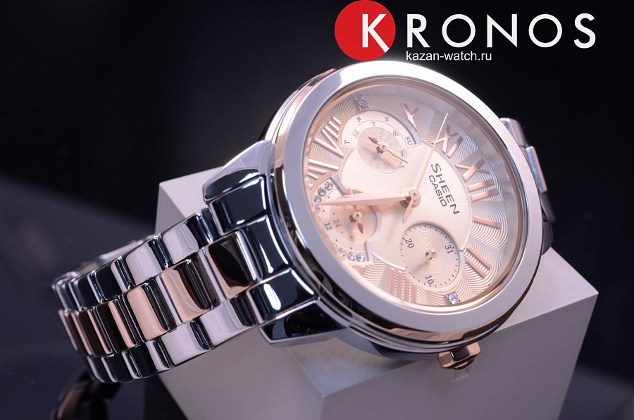 Часы Casio Sheen SHE-3059SPG-9A — кварцевые, сталь
