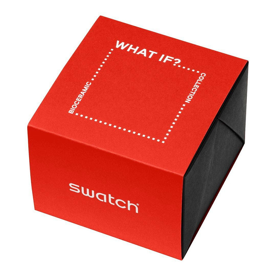 Часы Swatch Square Bioceramic Standard SO34B700 — кварцевые, Швейцария, женские
