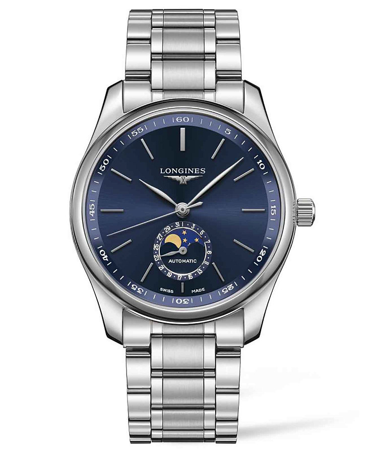 Часы Longines Master Collection L2.909.4.92.6 — мужские, синий