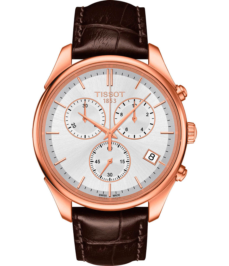 Часы Tissot Vintage Chronograph 18K Gold T920.417.76.031.00 — мужские, белый