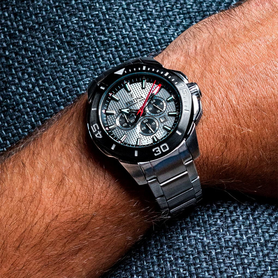 Часы Festina Chrono Bike F20641/1 — кварцевые, сталь металл