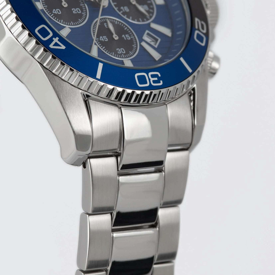 Часы Jacques Lemans Liverpool Diver 1-2206H — синий, сталь металл