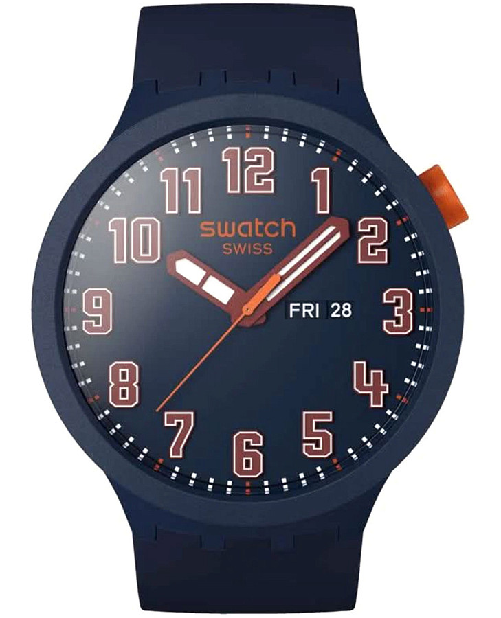 Часы Swatch Big Bold SB01S700 — мужские, синий