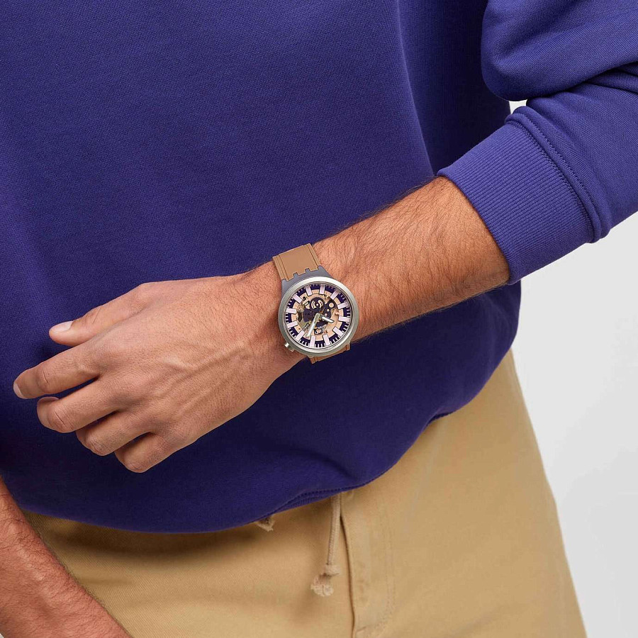 Часы Swatch Big Bold Irony Lacquered SB07S119 — резина, мужские