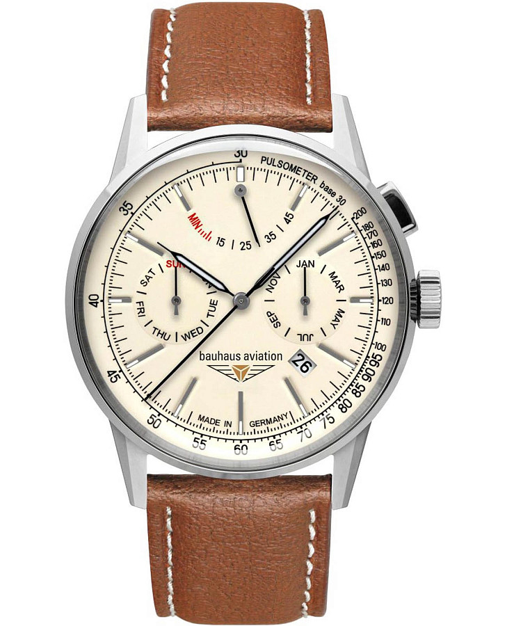 Часы Bauhaus Aviation G38 23625 — мужские, бежевый
