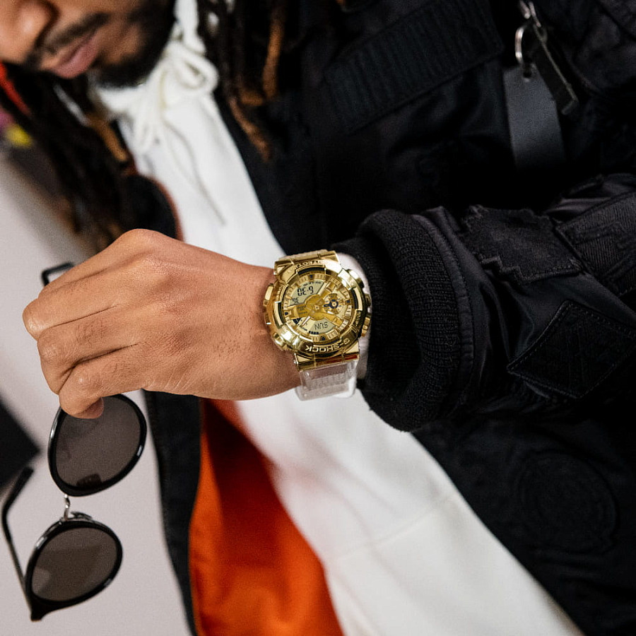 Часы Casio G-Shock GM-110SG-9AER — сталь пластик, Япония