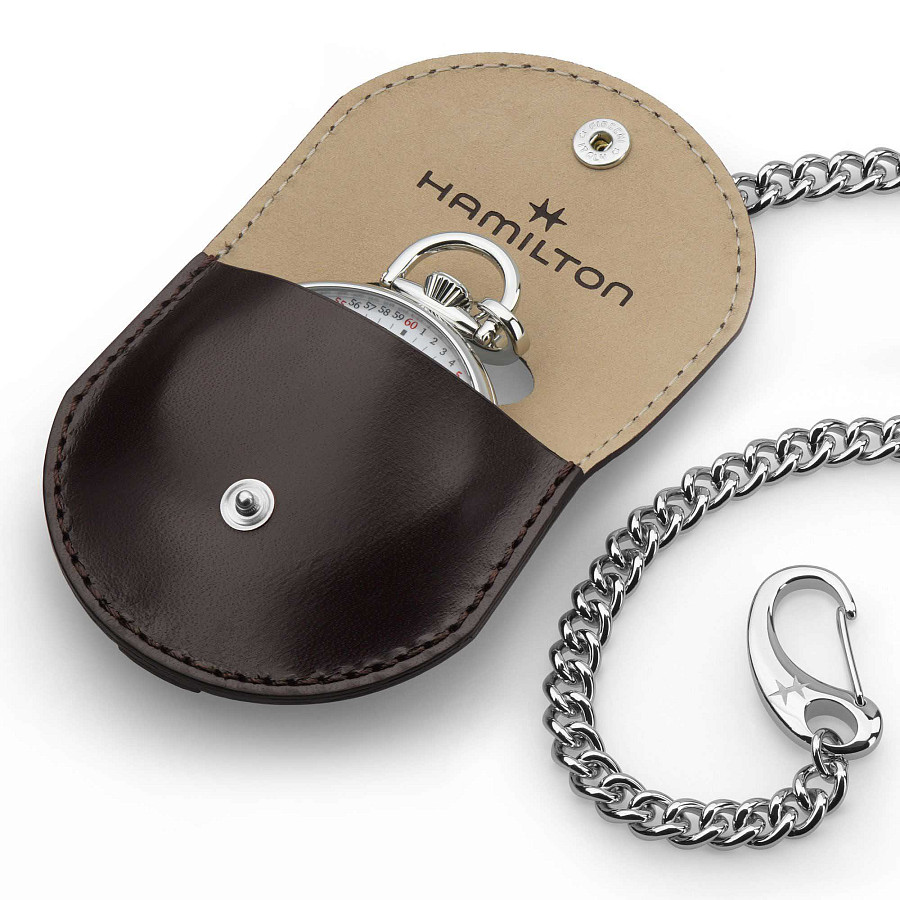 Часы Hamilton American Classic Railroad Pocket Watch Limited Edition H40819110 — мужские, нержавеющая сталь