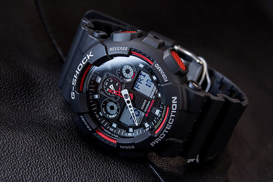 Часы Casio G-Shock GA-100-1A4DR (GA-100-1A4) — черный, электронные