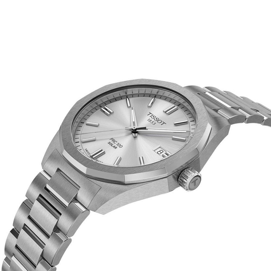 Часы Tissot PRC 100 Solar Quartz 39mm T151.422.11.031.00 — металл сталь, нержавеющая сталь
