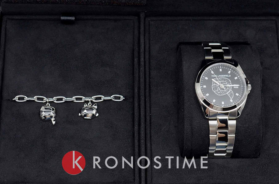 Часы Karl Lagerfeld Round Essentials R0553101516 — черный, сталь металл