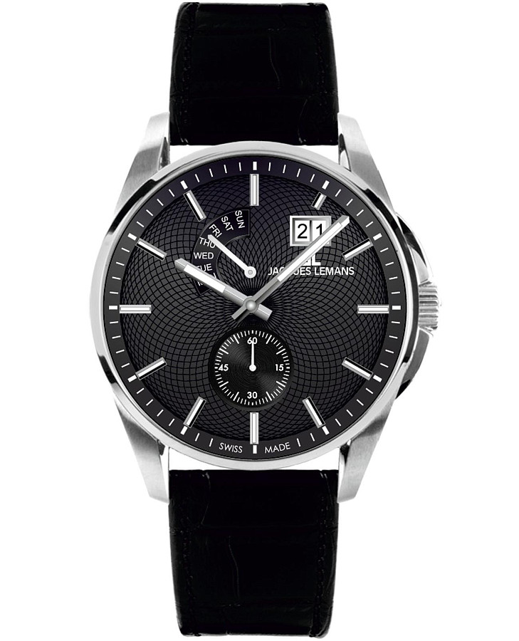 Часы Jacques Lemans Derby 1-2199B — мужские, черный
