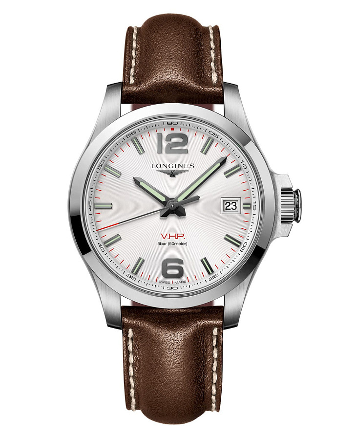 Часы Longines Conquest V.H.P. L3.716.4.76.5 — мужские, серебристый