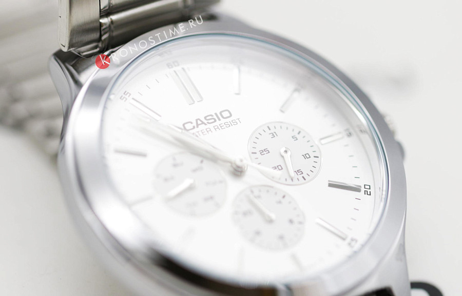 Часы Casio Collection MTP-V300D-7AUDF (MTP-V300D-7A) — мужские, серебристый