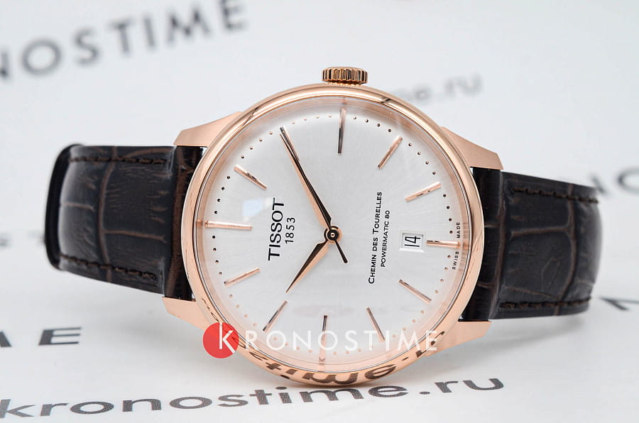 Часы Tissot Chemin des Tourelles Powermatic 80 T139.807.36.031.00 — механические, сталь металл