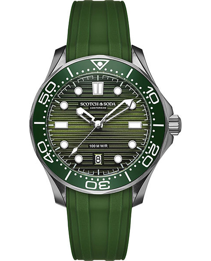 Часы Scotch&Soda SSM.117D — мужские, зеленый