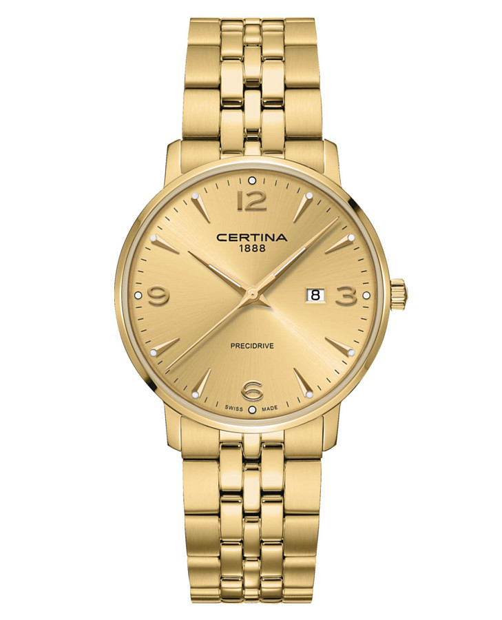 Часы Certina DS Caimano C035.410.33.367.00 — мужские, золотой