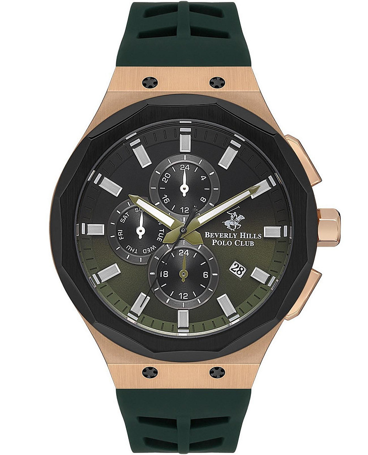 Часы Beverly Hills Polo Club BP3535X.875 — мужские, зеленый