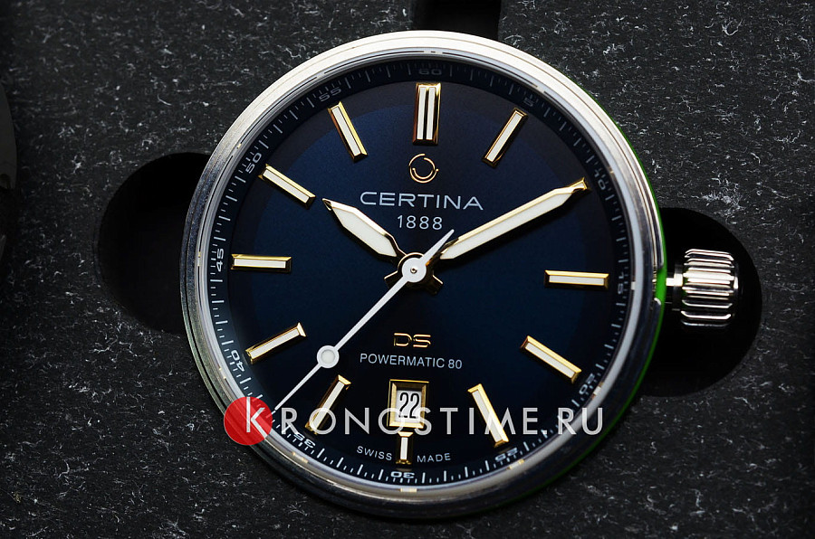 Часы Certina DS+ C041.407.19.041.01 — нержавеющая сталь, синий