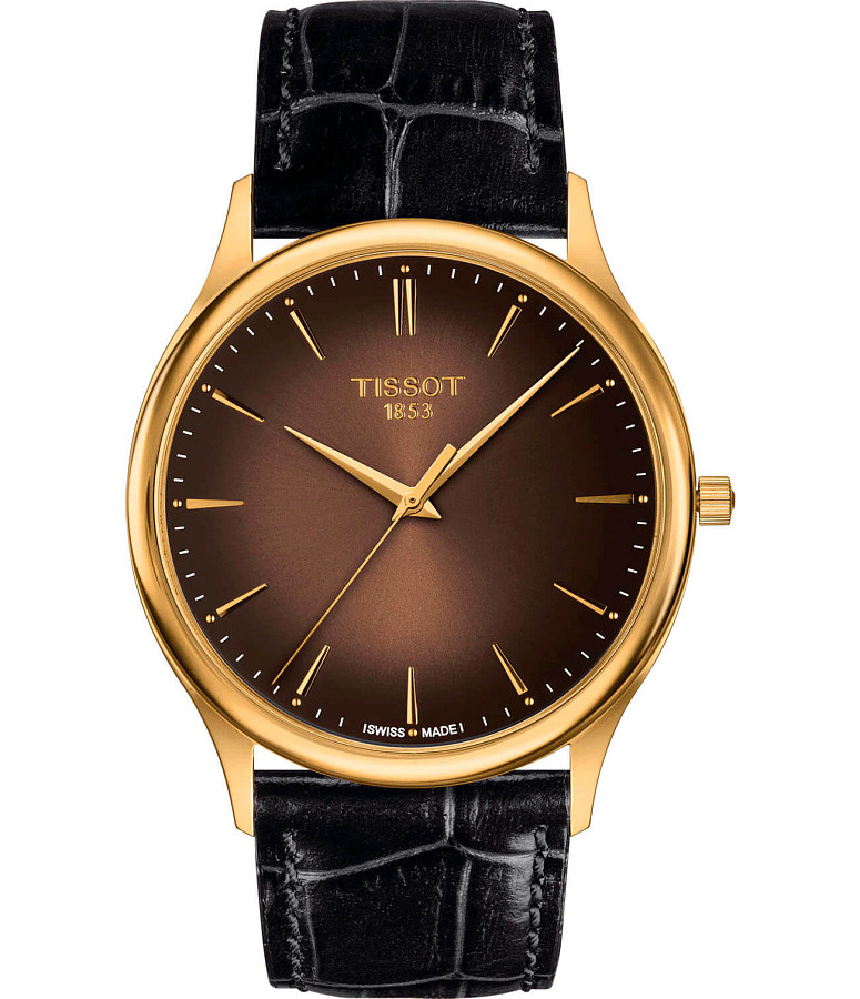 Часы Tissot Excellence 18K Gold T926.410.16.291.00 — мужские, коричневый