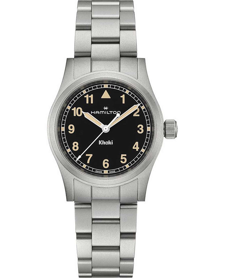 Часы Hamilton Khaki Field Quartz 33mm H69301131 — мужские, черный