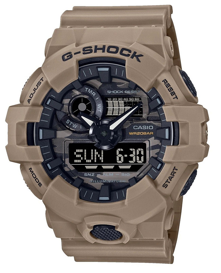 Часы Casio G-Shock GA-700CA-5A — мужские, черный