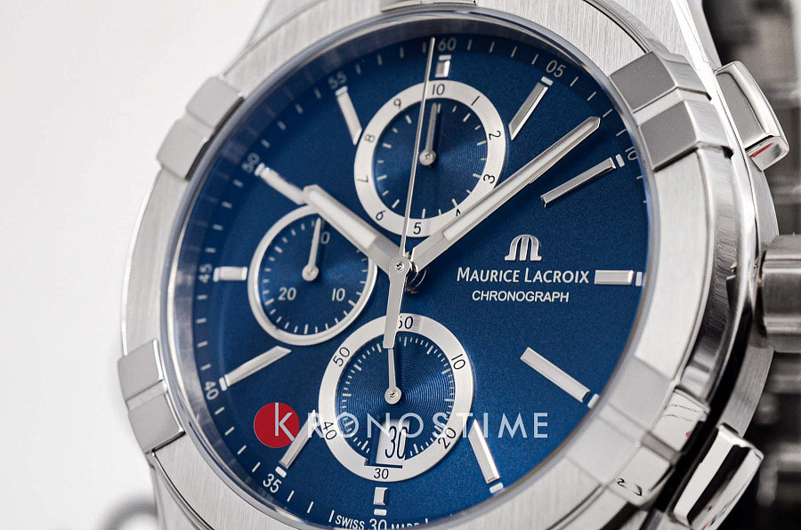 Часы Maurice Lacroix Aikon Quartz Chronograph AI1118-SS002-430-1 — Швейцария, кварцевые