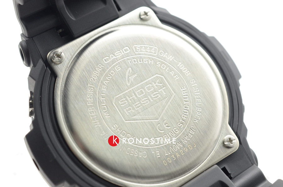 Часы Casio G-Shock GAW-100B-1A2 — черный, пластик