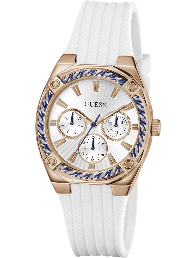Часы Guess Sport White Rose Gold Tone Analog GW1036L4 — кварцевые, металл сталь