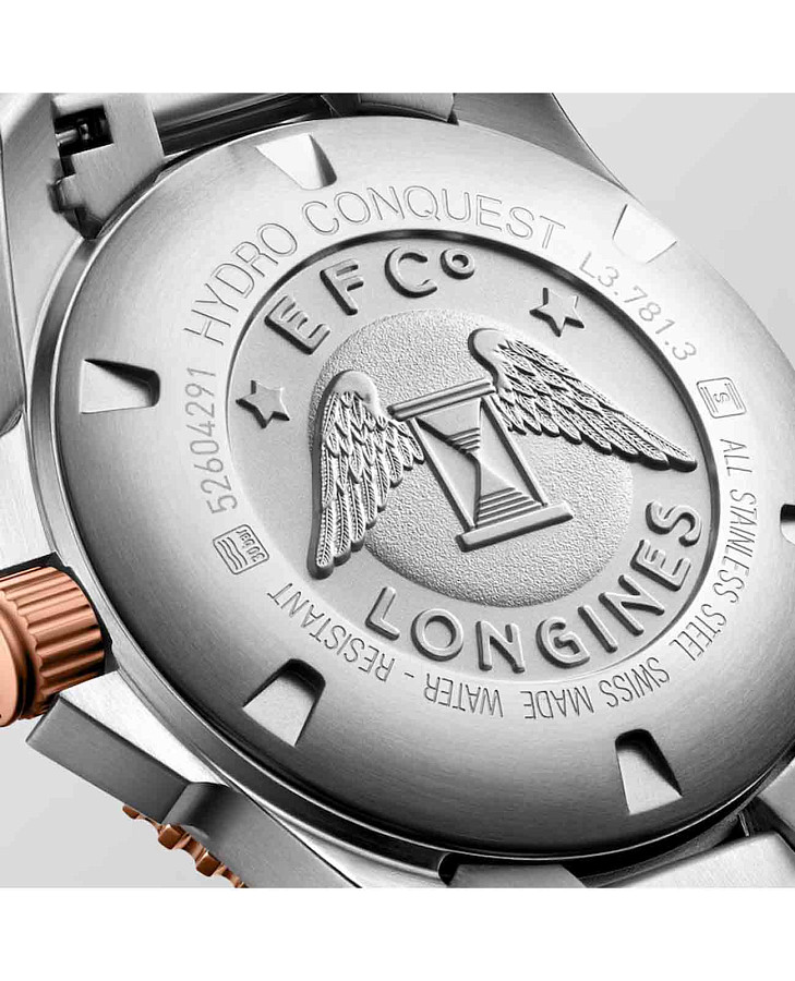 Часы Longines HydroConquest L3.781.3.58.7 — черный, металл сталь