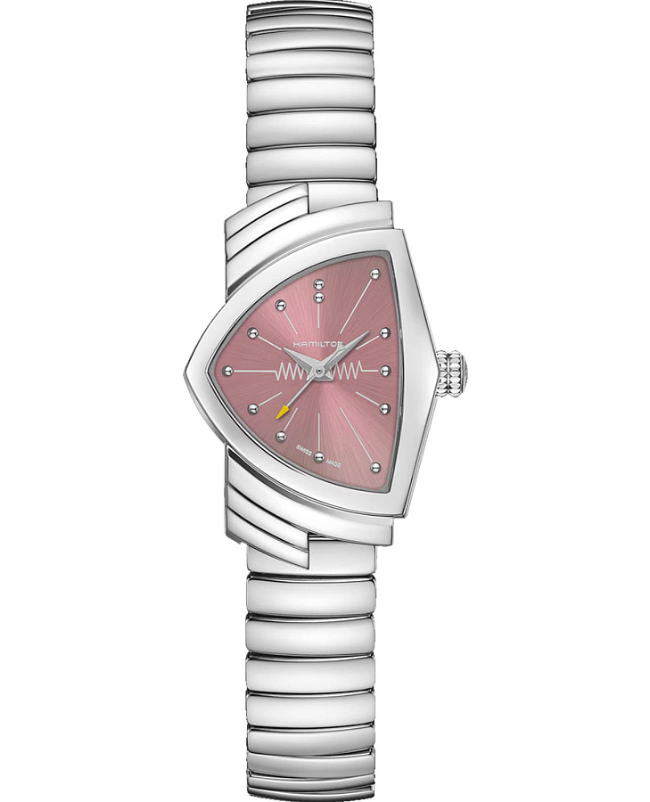 Часы Hamilton Ventura S Quartz H24211170 — женские, розовый