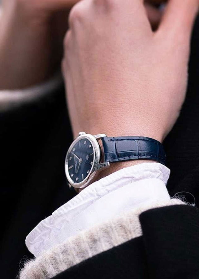 Часы Frederique Constant Slimline Ladies Moonphase FC-206MPND1S6 — женские, кожаный