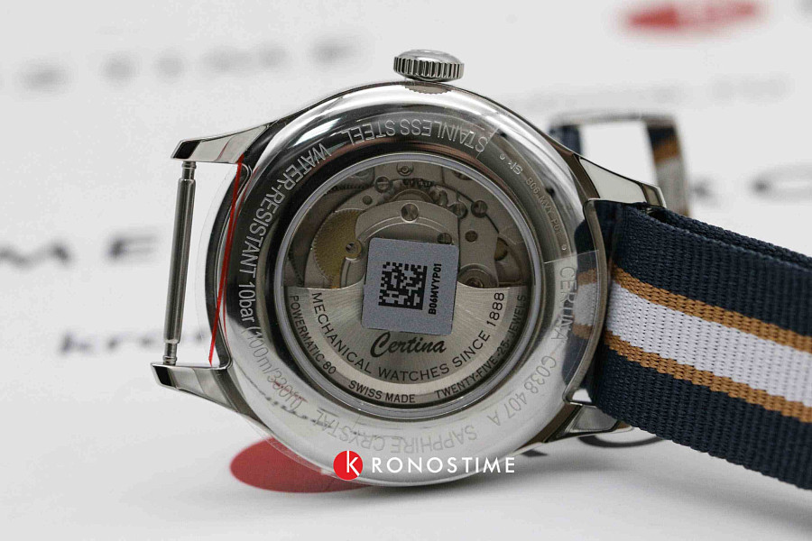 Часы Certina Heritage DS Powermatic 80 C038.407.18.047.00 — синий, сталь металл